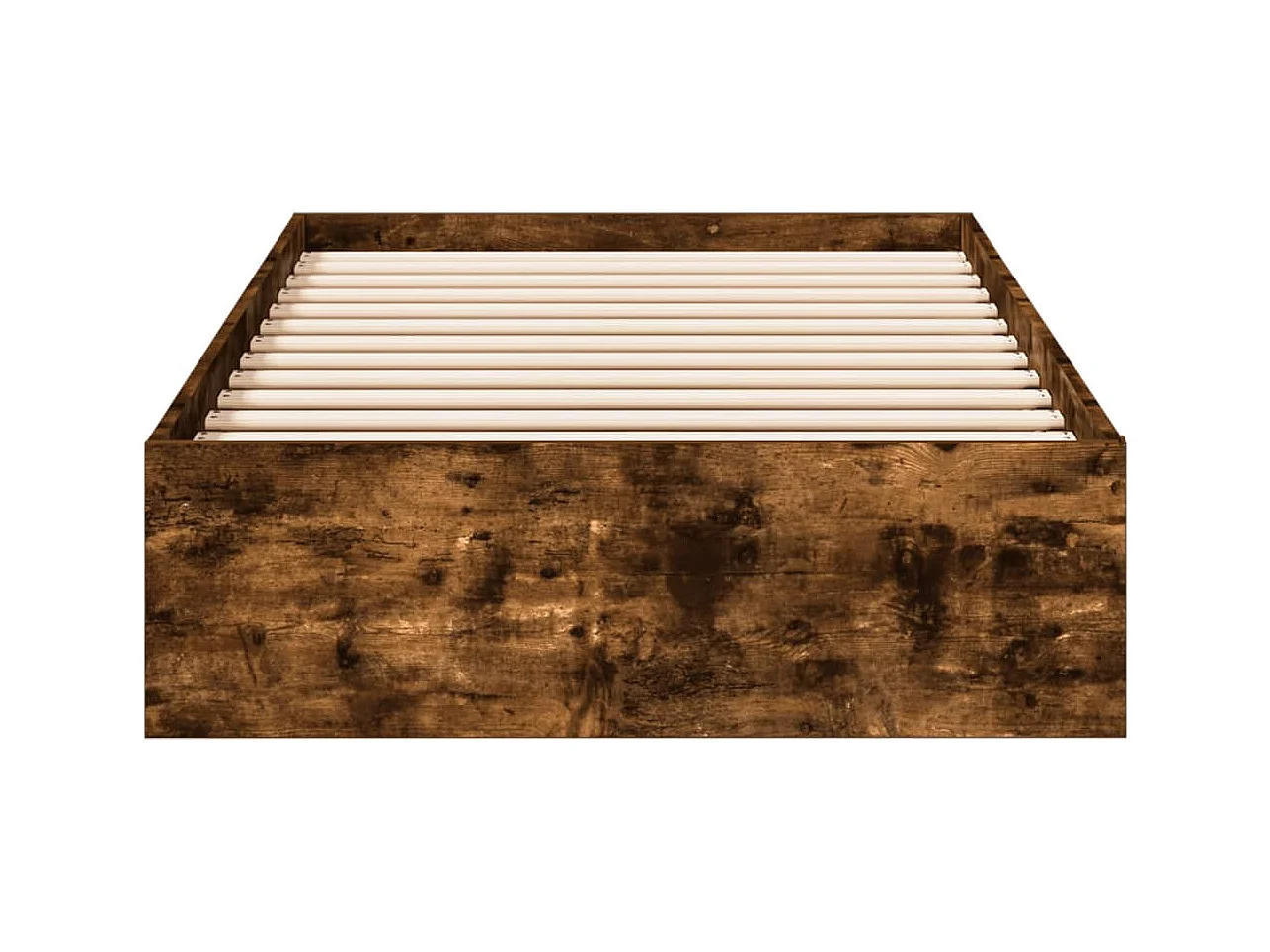 Lit simple | Lit adulte, enfant | Cadre de lit avec tiroirs chêne fumé 90x190 cm