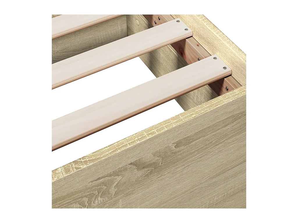 Lit double | Lit adulte | Cadre de lit avec tiroirs chêne sonoma 160x200 cm