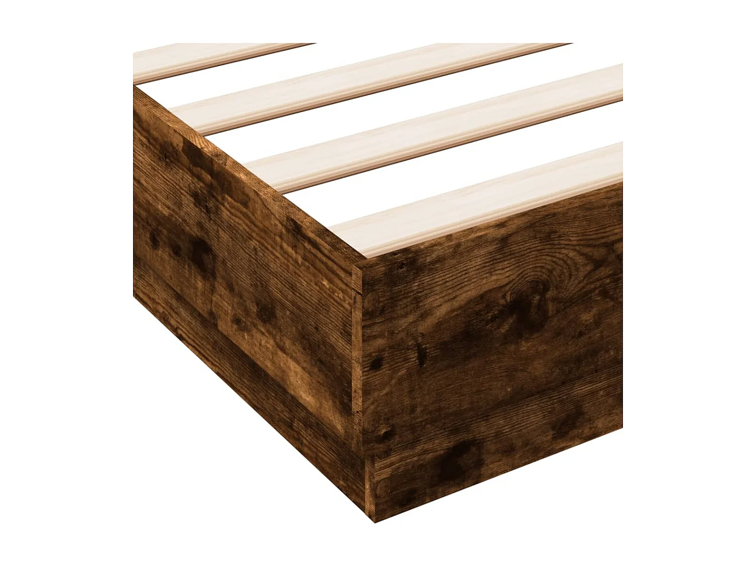 Lit simple | Lit adulte, enfant | Cadre de lit avec LED chêne fumé 120x190 cm