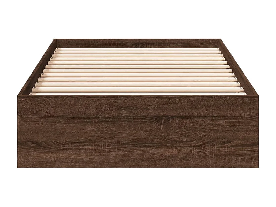Lit simple | Lit adulte, enfant | Cadre de lit avec tiroirs chêne marron 75x190 cm