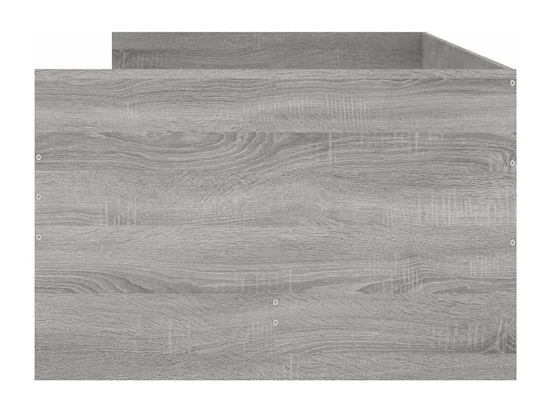 Lit simple | Lit adulte, enfant | Cadre de lit avec tiroirs sonoma gris 100x200 cm