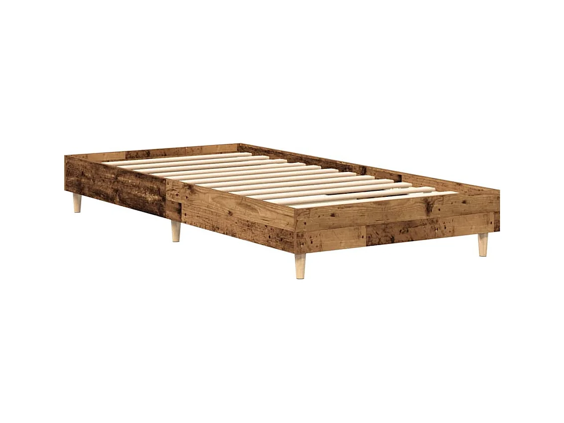 Lit simple | Lit adulte, enfant | Cadre de lit vieux bois 100x200 cm bois ingénierie