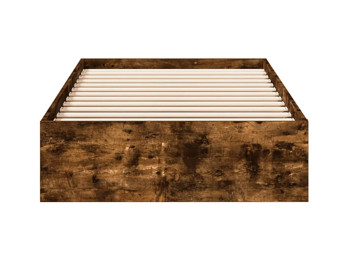 Lit simple | Lit adulte, enfant | Cadre de lit avec tiroirs chêne fumé 75x190 cm