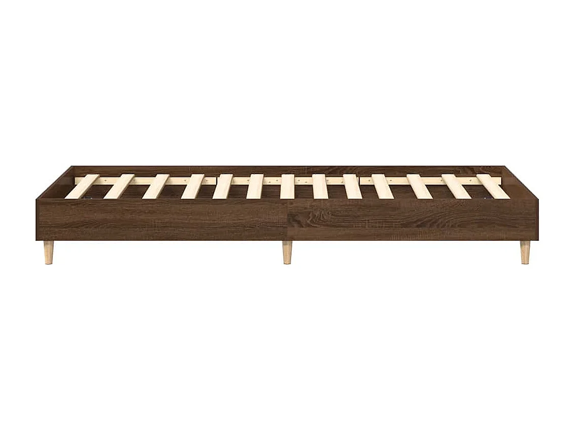 Lit simple | Lit adulte, enfant | Cadre de lit chêne marron 90x190cm bois ingénierie
