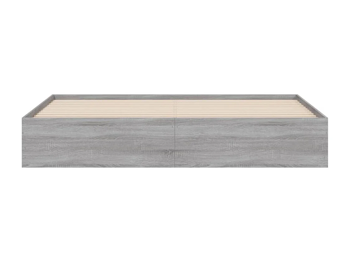 Lit double | Lit adulte | Cadre de lit avec tiroirs sonoma gris 160x200 cm