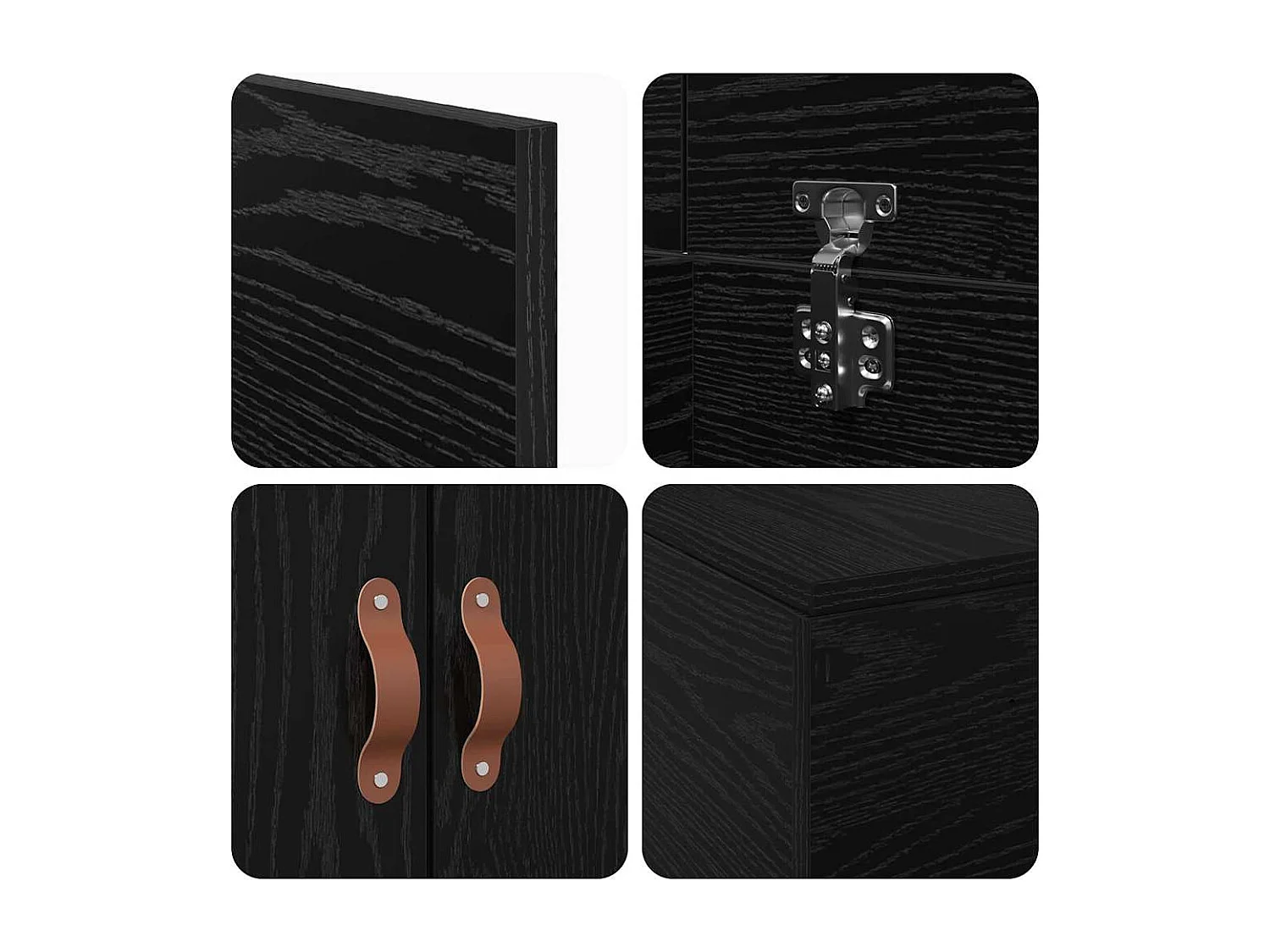 Lit simple | Lit adulte, enfant | Cadre de lit en chêne noir 100x200 cm