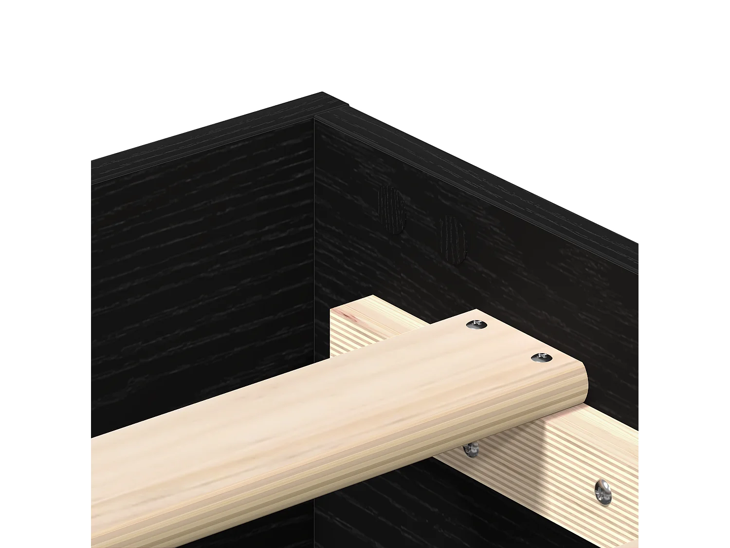 Lit simple | Lit adulte, enfant | Cadre de lit Chêne noir 100x200 cm Bois d'ingénierie