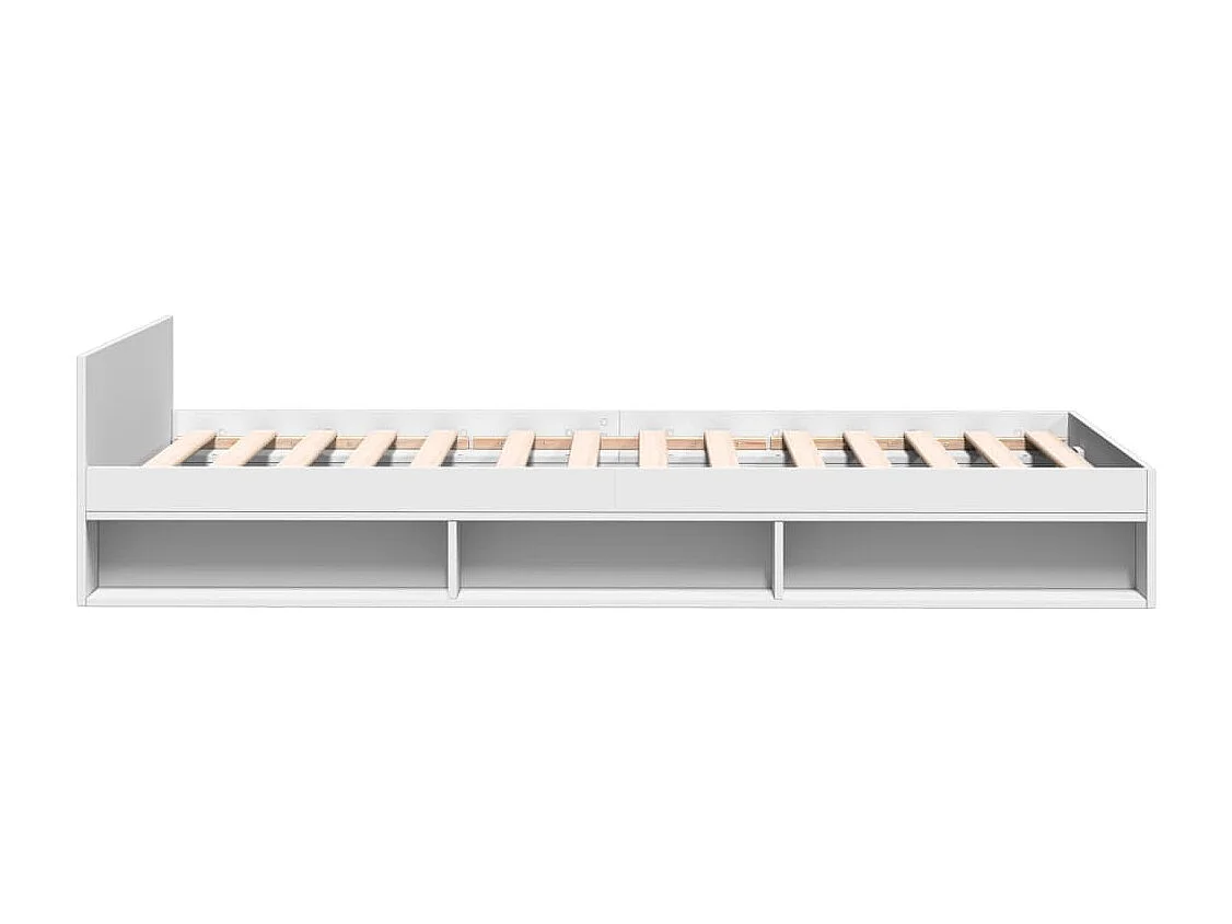 Lit simple | Lit adulte, enfant | Cadre de lit avec tiroir blanc 75x190 cm