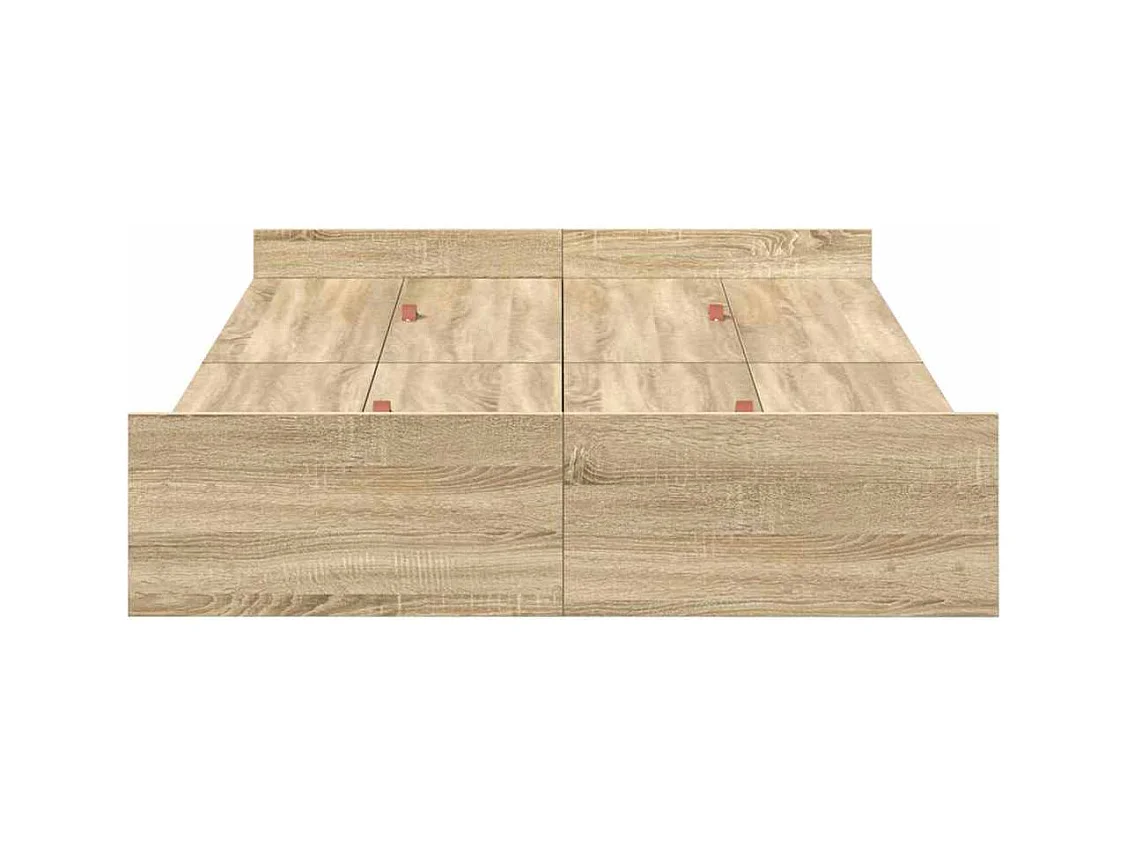 Lit simple | Lit adulte, enfant | Cadre de lit avec rangement Chêne sonoma 120x190 cm