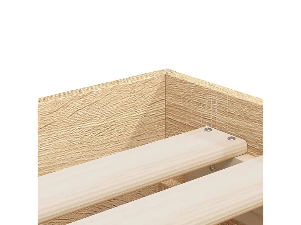 Lit simple | Lit adulte, enfant | Cadre de lit avec tiroirs chêne sonoma 75x190 cm