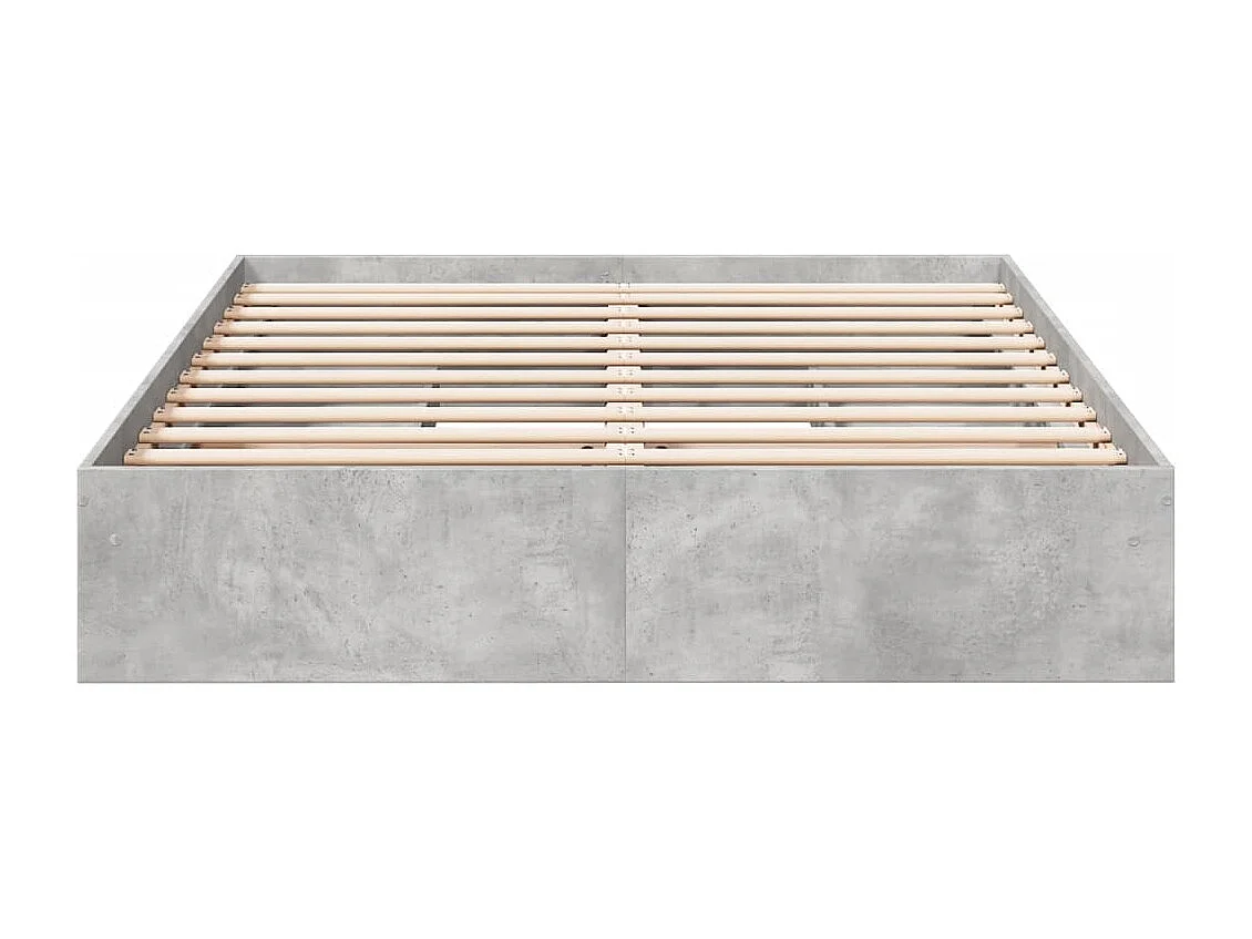 Lit double | Lit adulte | Cadre de lit avec tiroirs gris béton 150x200 cm