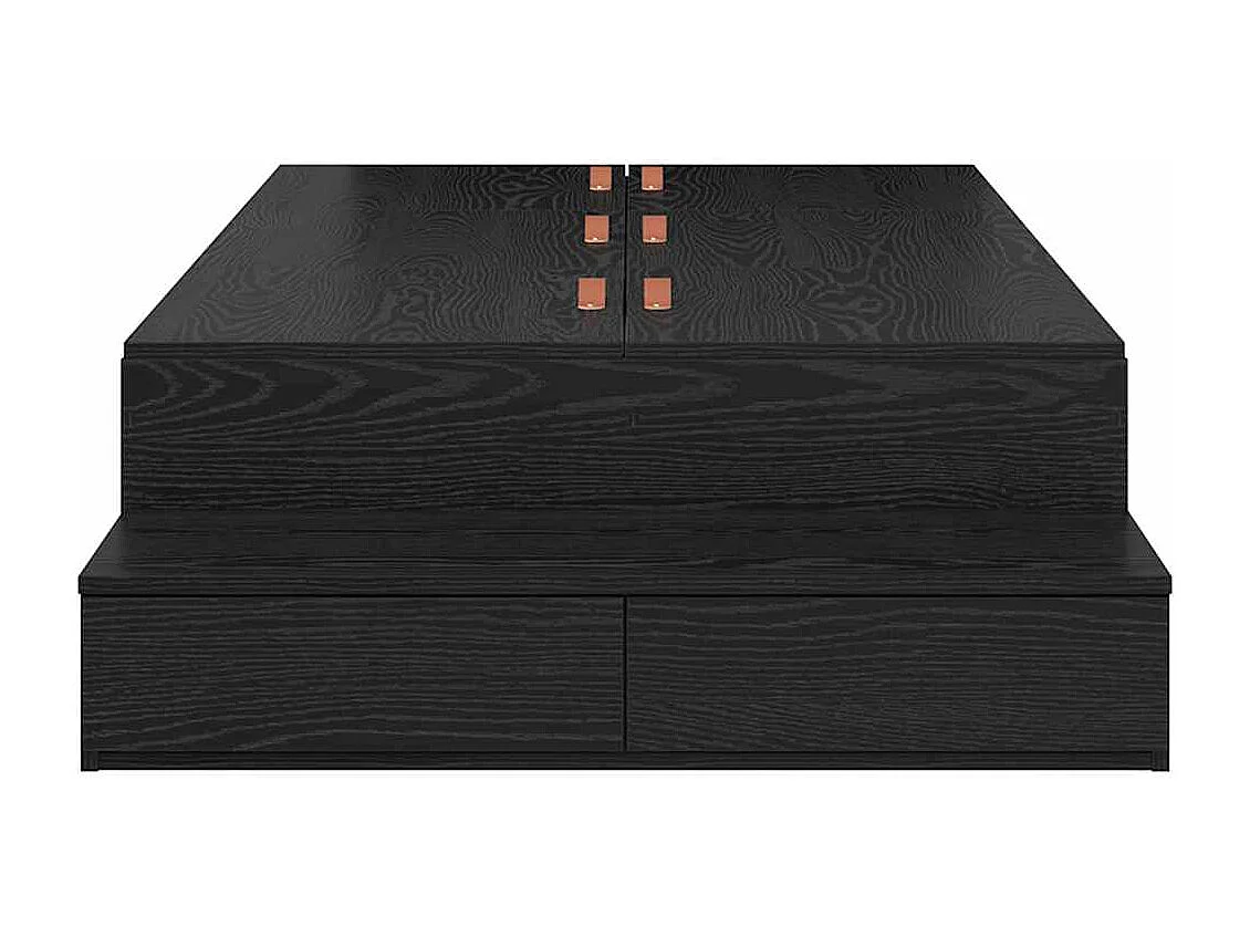 Lit simple | Lit adulte, enfant | Cadre de lit avec rangement Chêne noir 236.5x80x31.5 cm