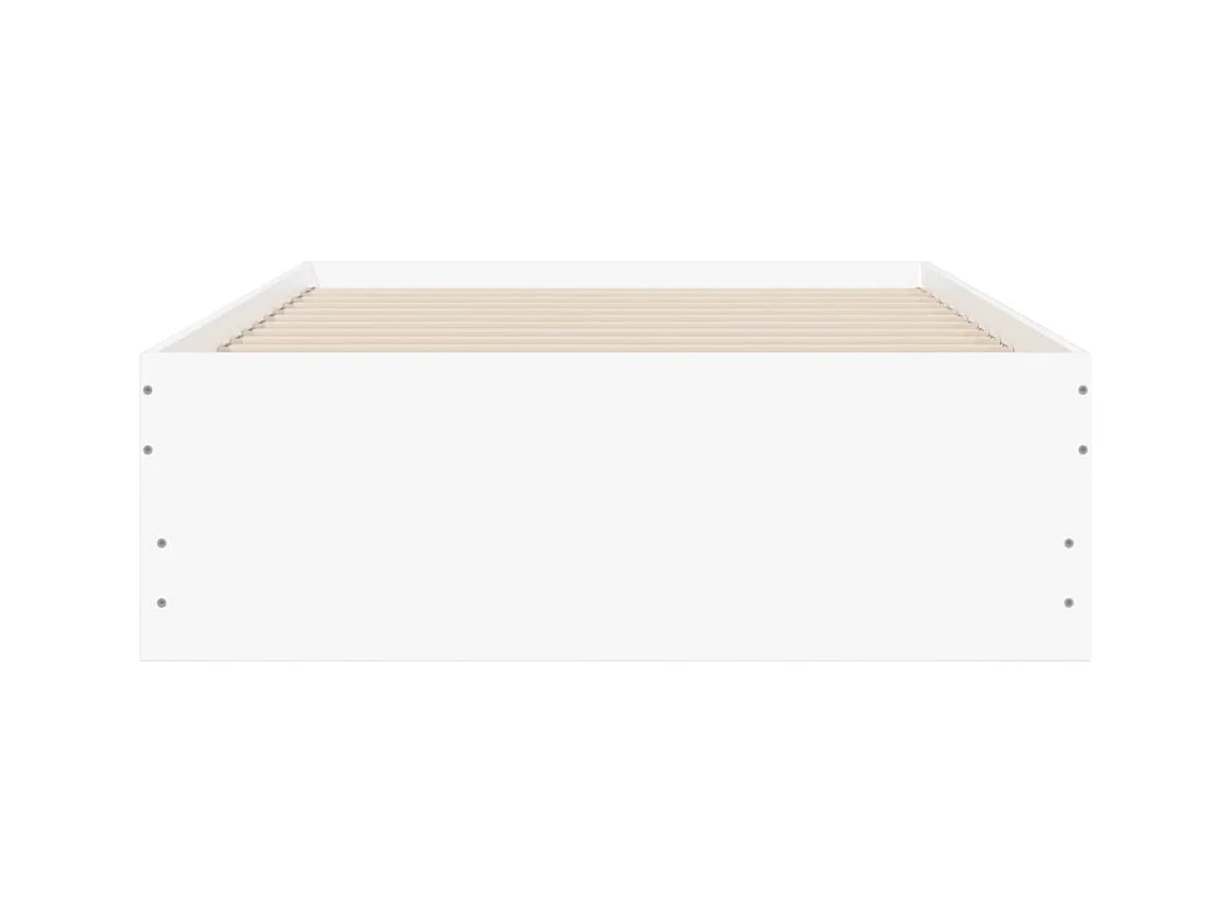 Lit simple | Lit adulte, enfant | Cadre de lit avec tiroirs blanc 90x200 cm