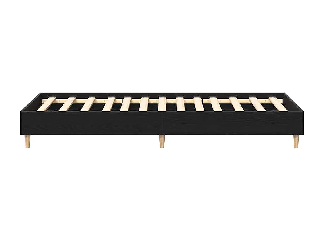 Lit simple | Lit adulte, enfant | Cadre de lit Chêne noir 90x200 cm Bois d'ingénierie
