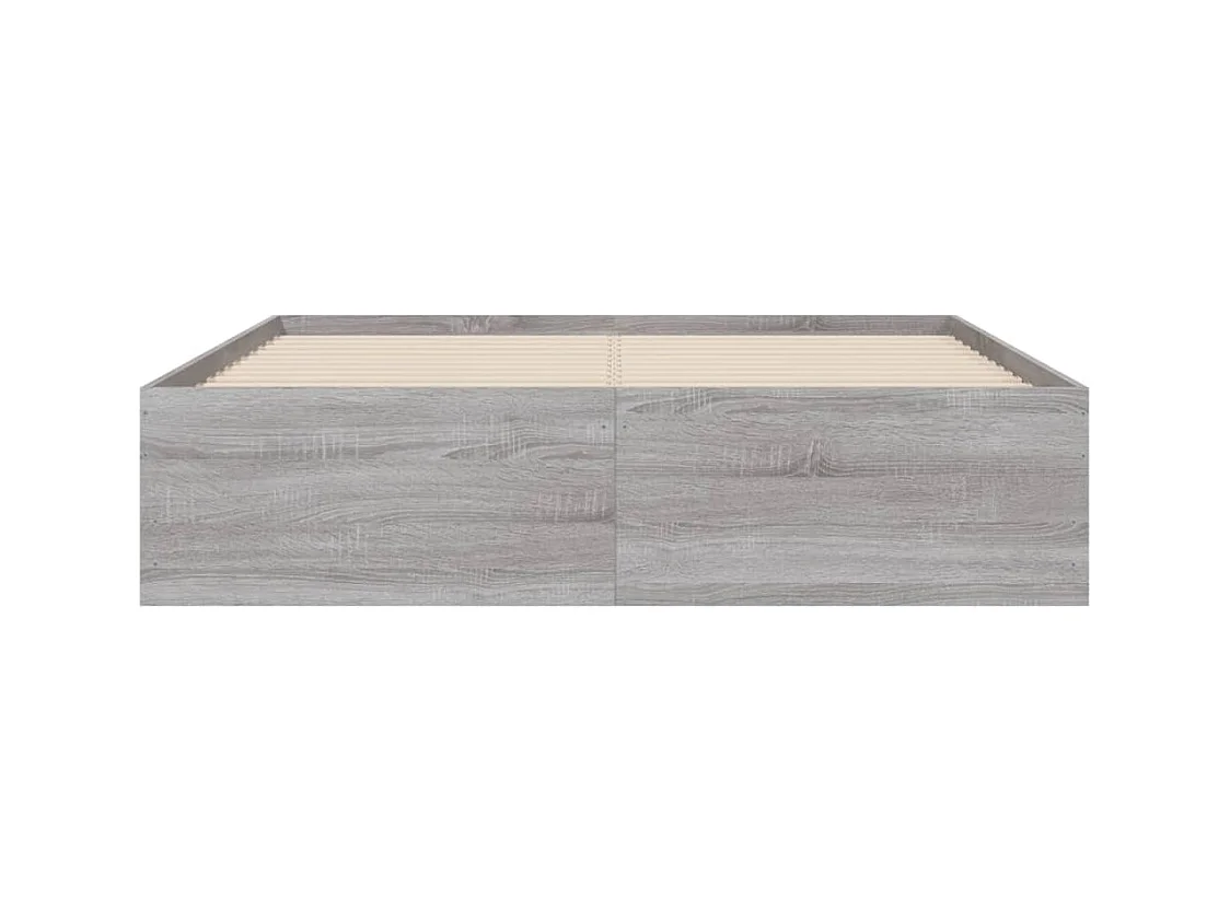 Lit simple | Lit adulte, enfant | Cadre de lit avec tiroirs sonoma gris 120x200 cm