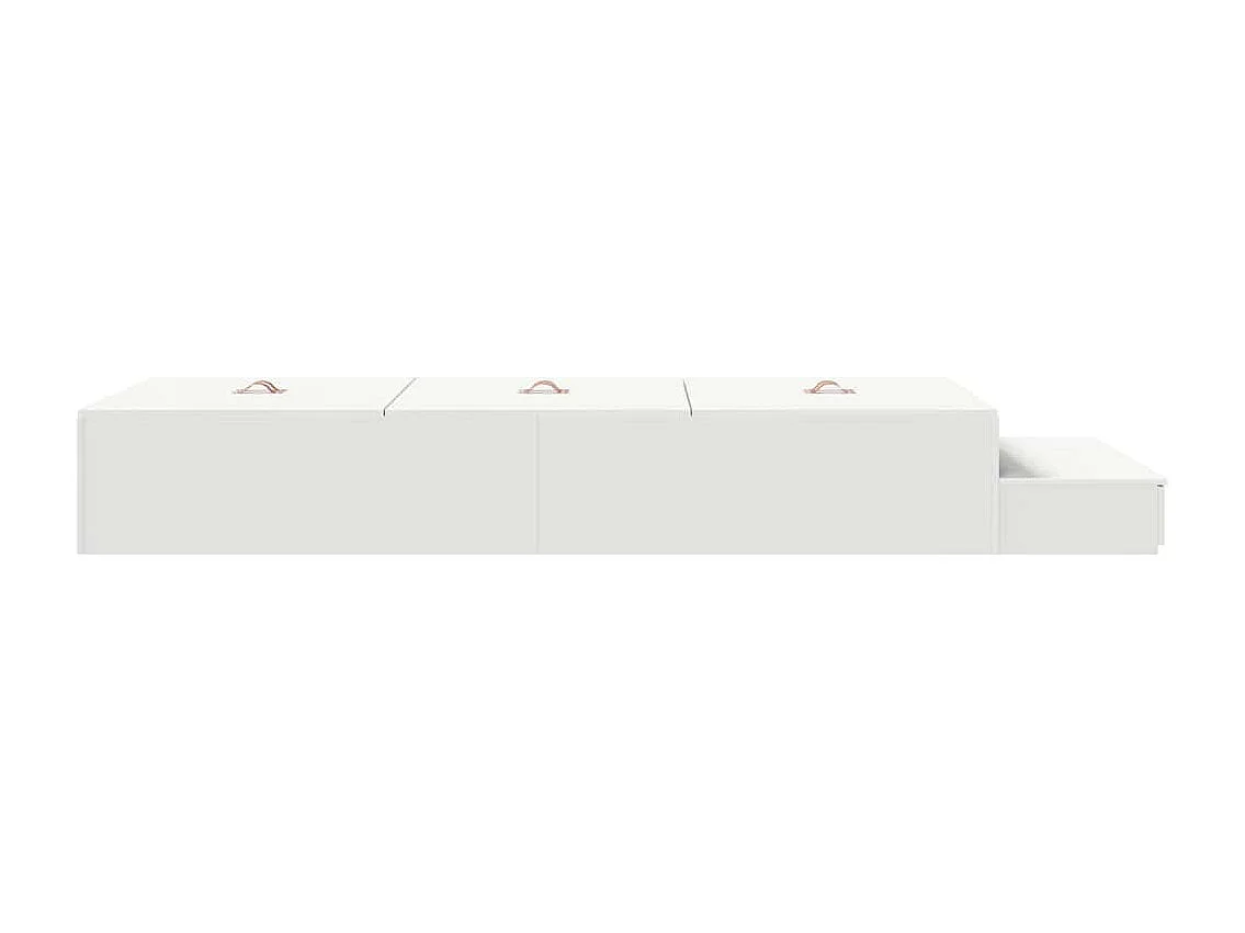 Lit simple | Lit adulte, enfant | Cadre de lit avec rangement Blanc 236.5x90x31.5 cm