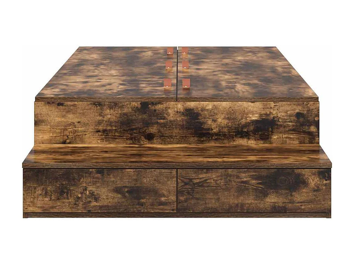 Lit simple | Lit adulte, enfant | Cadre de lit avec rangement Chêne fumé 75x190 cm cm