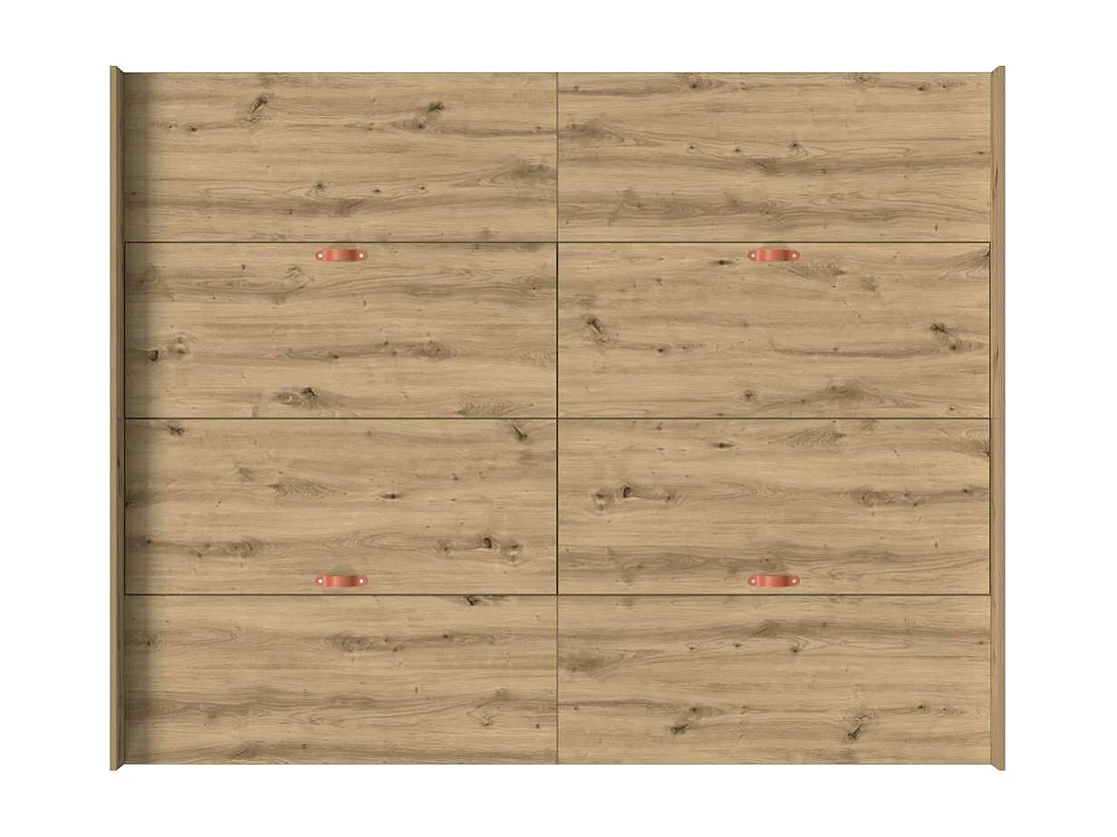 Lit double | Lit adulte | Cadre de lit avec rangement chêne artisanal 135x190 cm