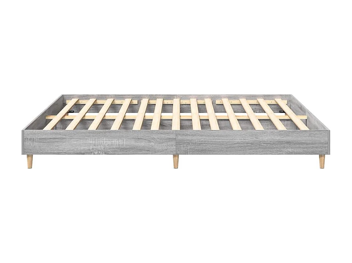 Lit double | Lit adulte | Cadre de lit sonoma gris 160x200cm bois ingénierie