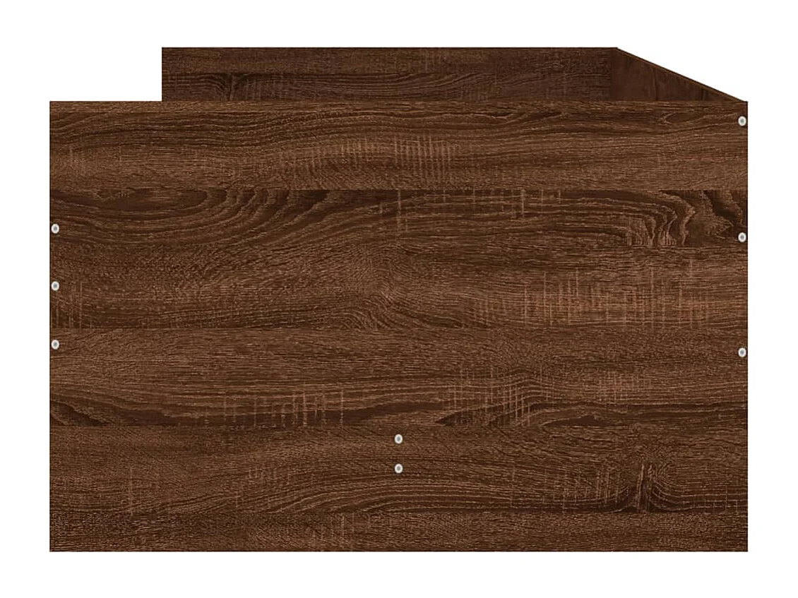 Lit simple | Lit adulte, enfant | Cadre de lit avec tiroirs chêne marron 90x190 cm