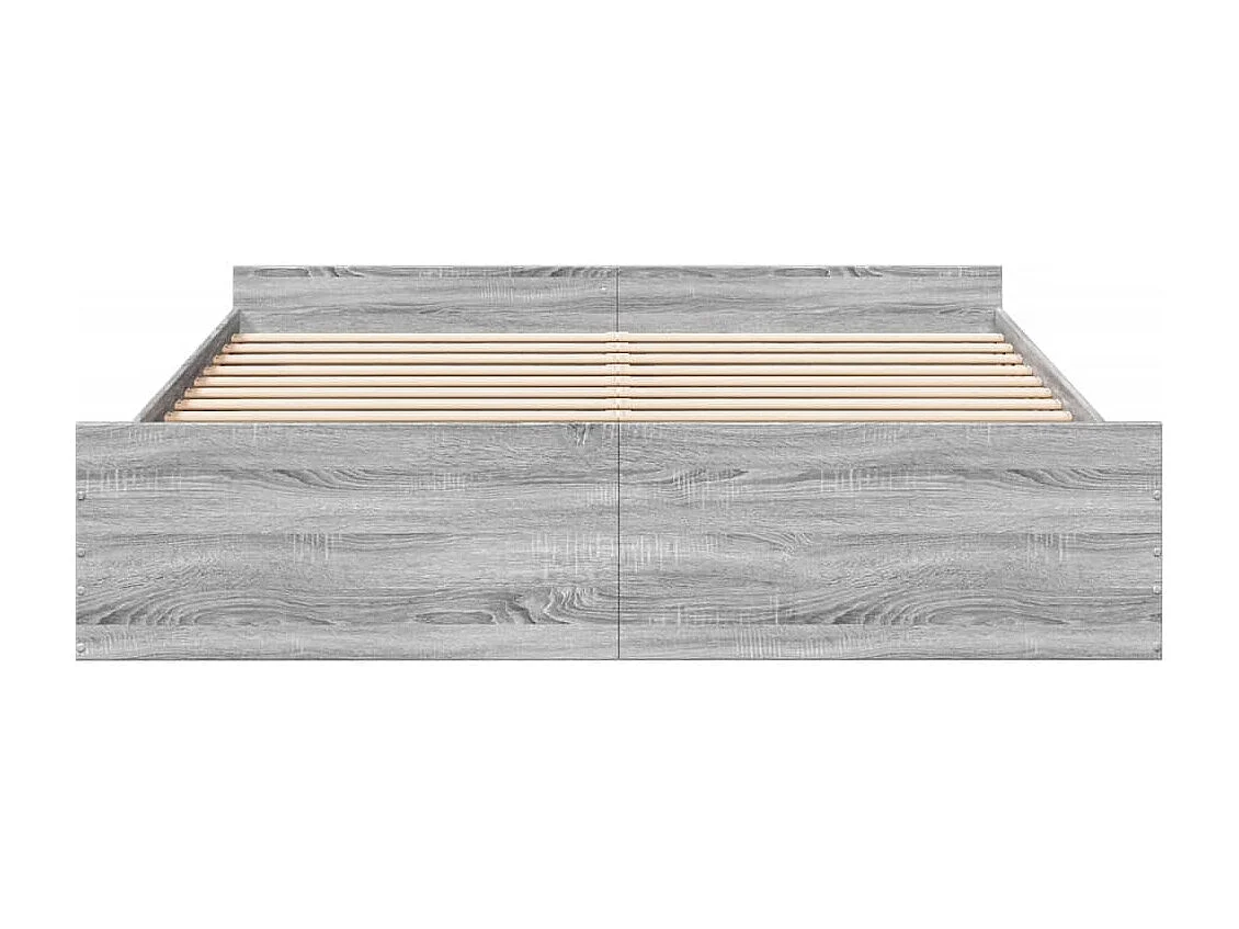 Lit double | Lit adulte | Cadre de lit avec tiroirs sonoma gris 180x200 cm