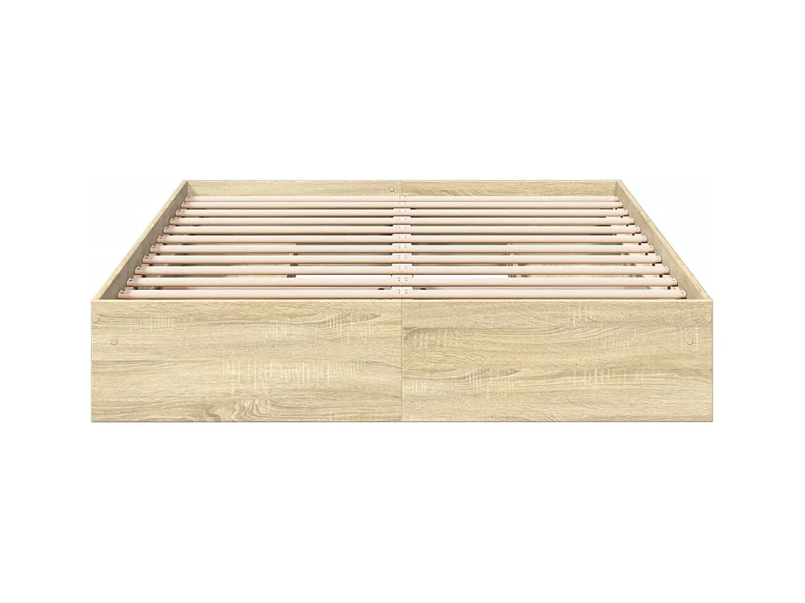 Lit double | Lit adulte | Cadre de lit avec tiroirs chêne sonoma 160x200 cm