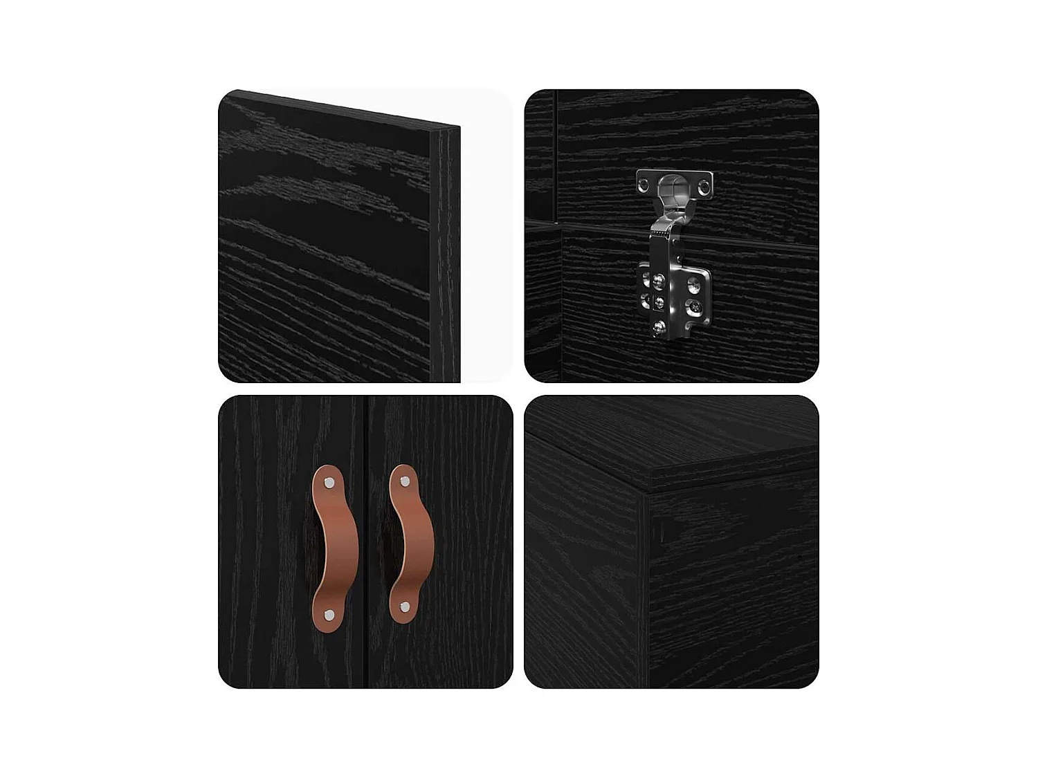 Lit simple | Lit adulte, enfant | Cadre de lit de rangement en chêne noir 80x200 cm