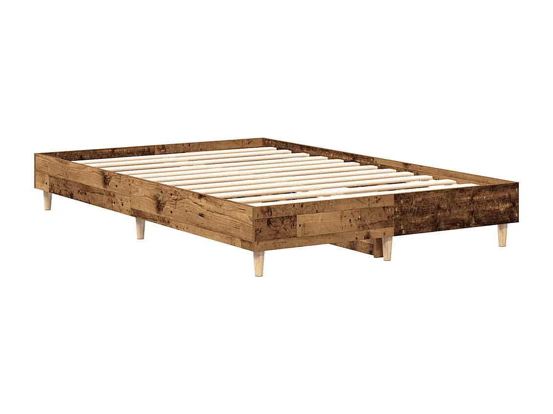 Lit double | Lit adulte | Cadre de lit vieux bois 135x190 cm bois ingénierie