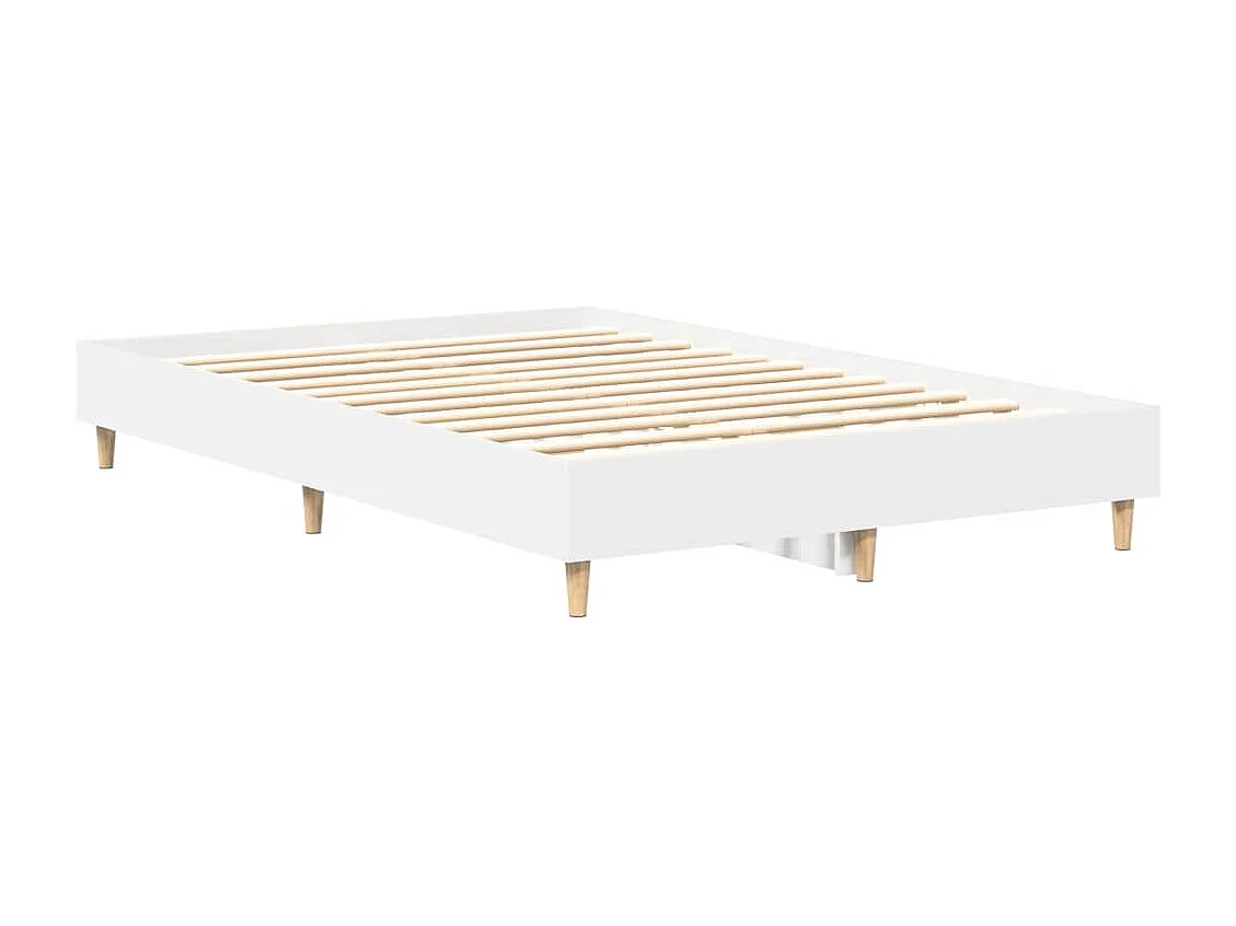 Lit double | Lit adulte | Cadre de lit blanc 140x190 cm bois d'ingénierie