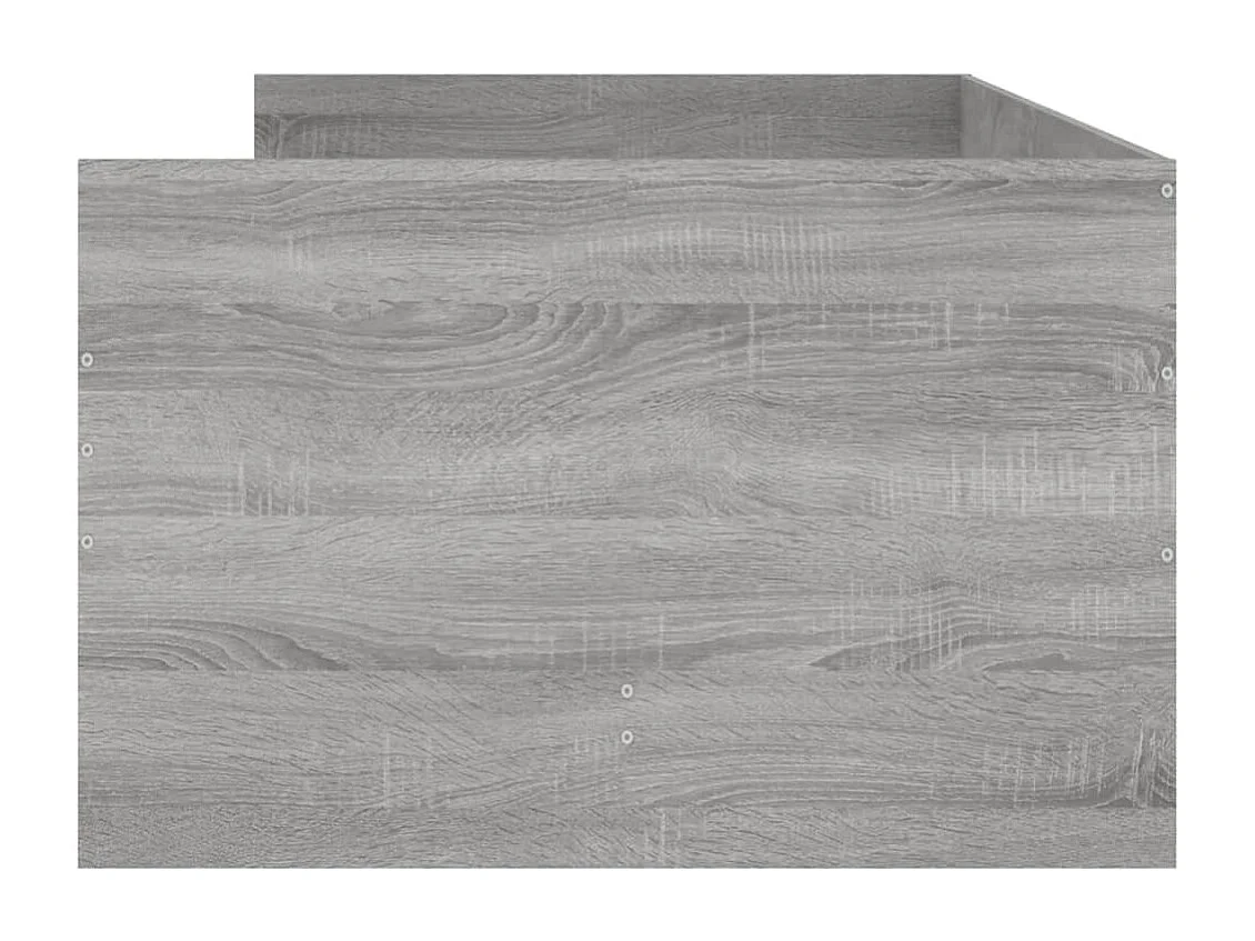 Lit simple | Lit adulte, enfant | Cadre de lit avec tiroirs sonoma gris 90x200 cm