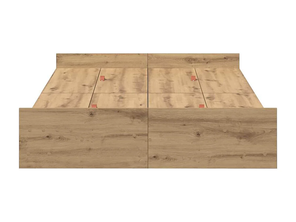 Lit simple | Lit adulte, enfant | Cadre de lit avec rangement chêne artisanal 120x190 cm