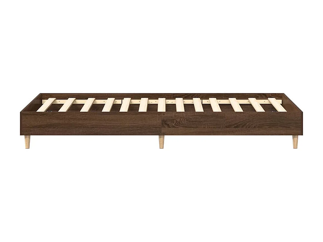 Lit simple | Lit adulte, enfant | Cadre de lit chêne marron 75x190cm bois ingénierie