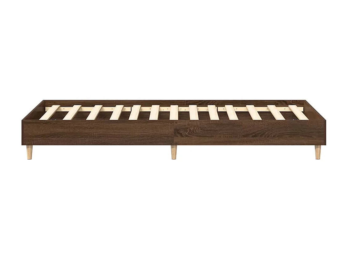 Lit simple | Lit adulte, enfant | Cadre de lit chêne marron 75x190cm bois ingénierie