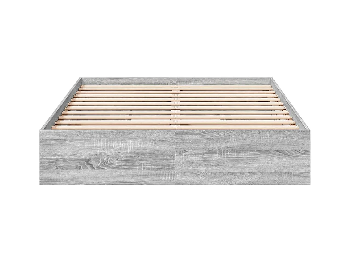 Lit double | Lit adulte | Cadre de lit avec tiroirs sonoma gris 135x190 cm