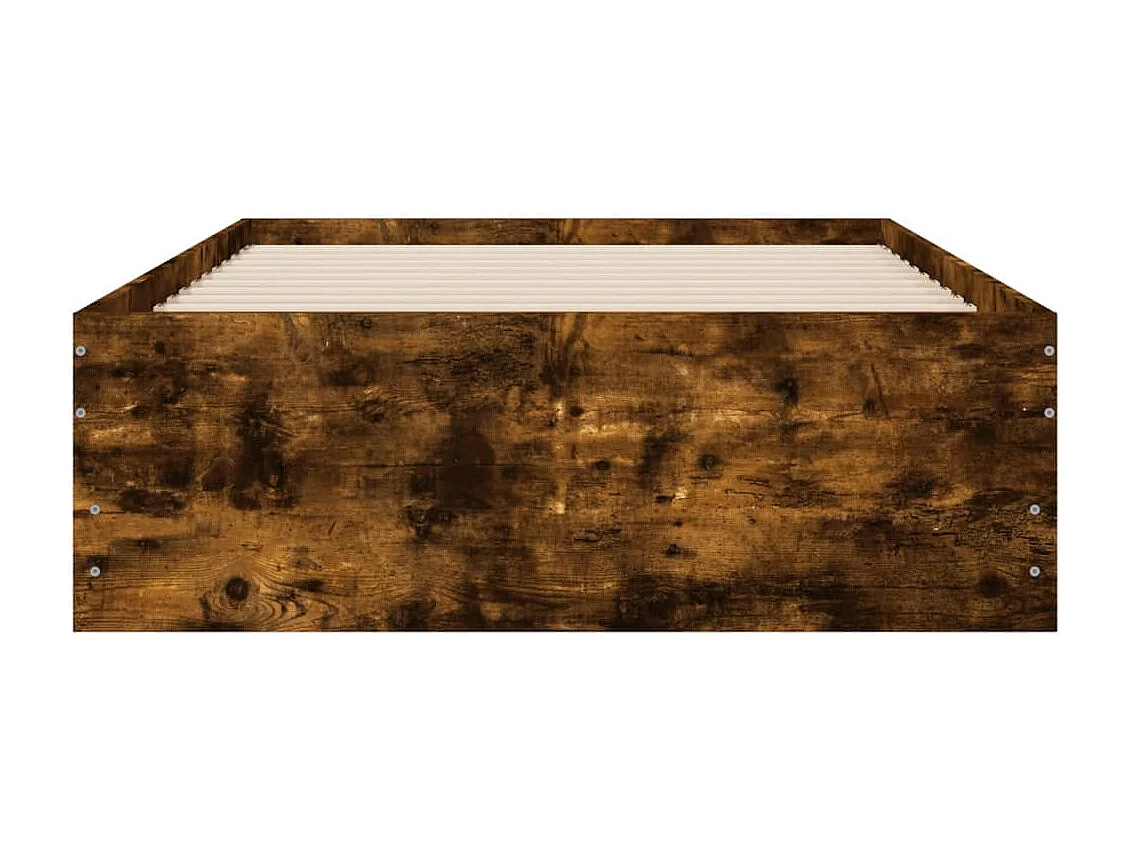 Lit simple | Lit adulte, enfant | Cadre de lit avec tiroirs chêne fumé 90x190 cm