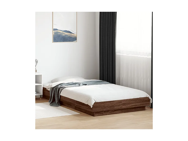 Lit simple | Lit adulte, enfant | Cadre de lit avec lumières LED 90x190 cm