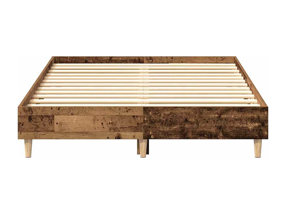 Letto per adulti | Letto singolo | Giroletto senza Materasso Legno Antico 120x200 cm in Truciolato