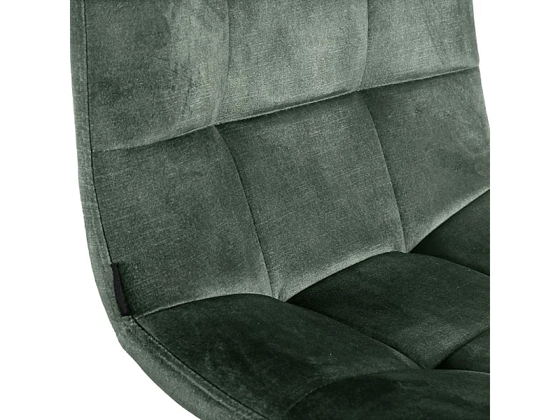 Lot 2 tabourets de bar en velours vert pieds métal noir – NAMI 2