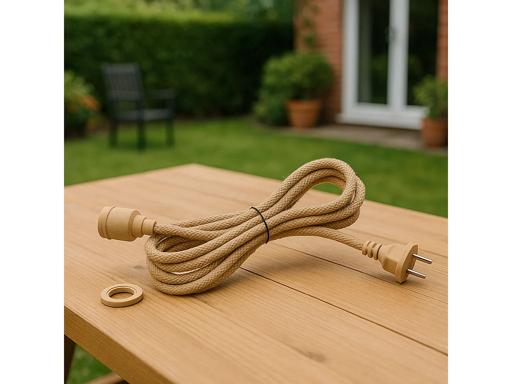 Câble électrique ENNA Beige Corde 5m