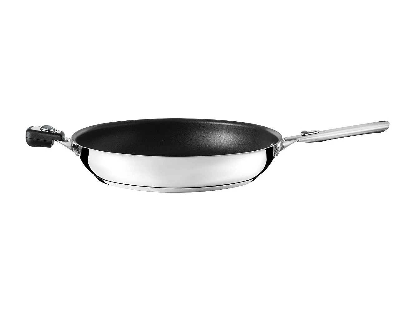 Eclipse - Set poêle 32 cm revêtement céramique avec poignée inox et anses amovibles