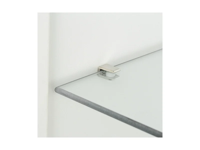 Vitrine avec éclairage LED 16 couleurs et Bluetooth - 2 portes et 1niche - panneau de particules - 50x40x180cm