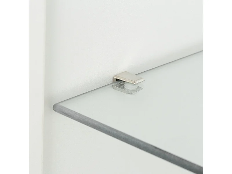 Vitrine avec éclairage LED 16 couleurs et Bluetooth - 2 portes et 1niche - panneau de particules - 50x40x180cm