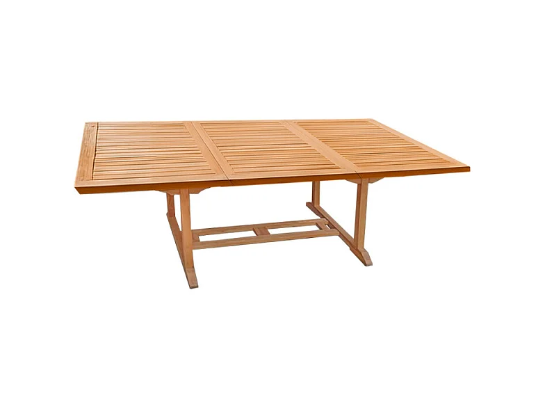 Table de jardin rectangulaire extensible 180/240 cm teck - ANCOLIE