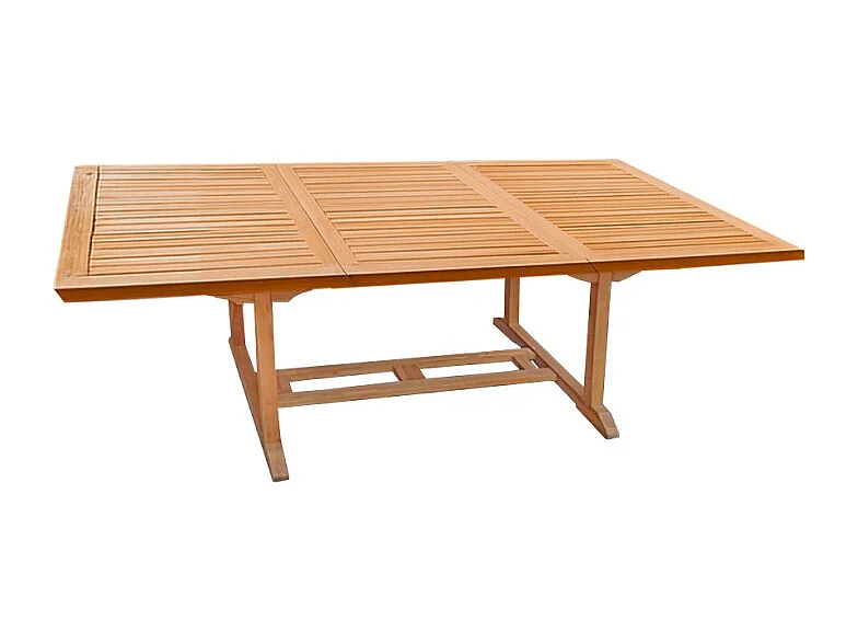 Table de jardin rectangulaire extensible 180/240 cm teck - ANCOLIE