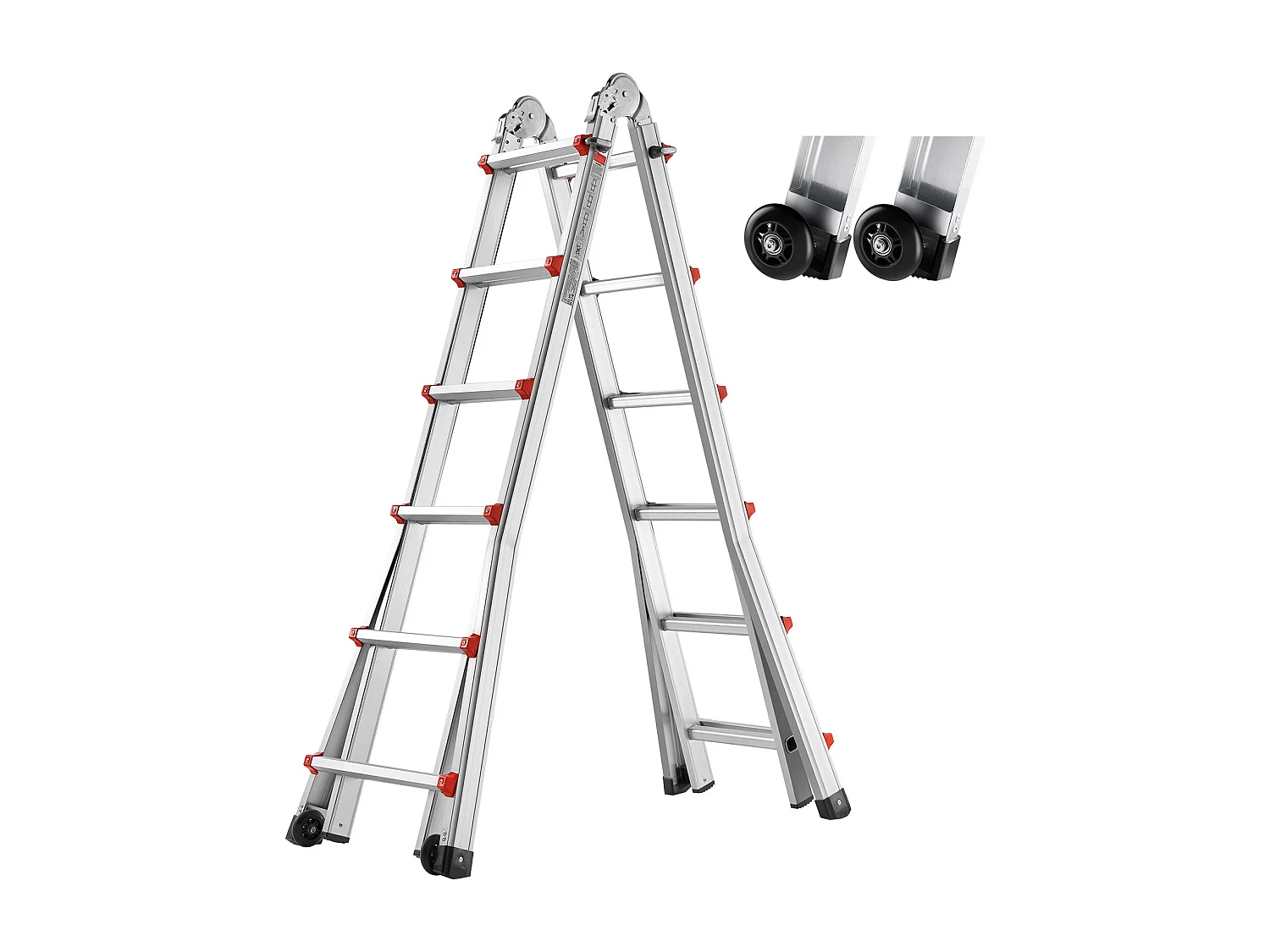 Échelle Télescopique SucceBuy, 6230 mm, à Cadre en A, Multifonction