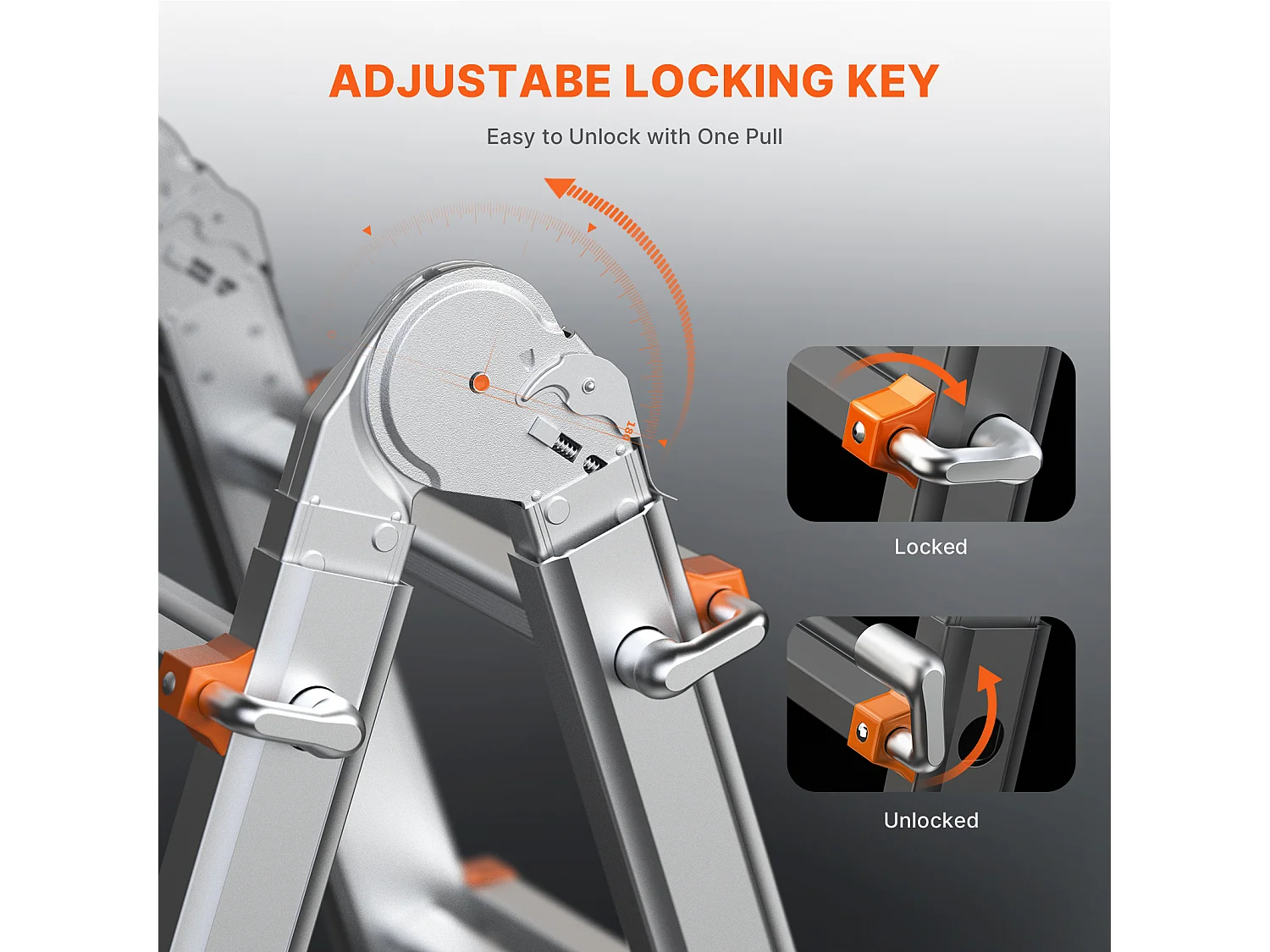 Échelle Télescopique SucceBuy, 6230 mm, à Cadre en A, Multifonction