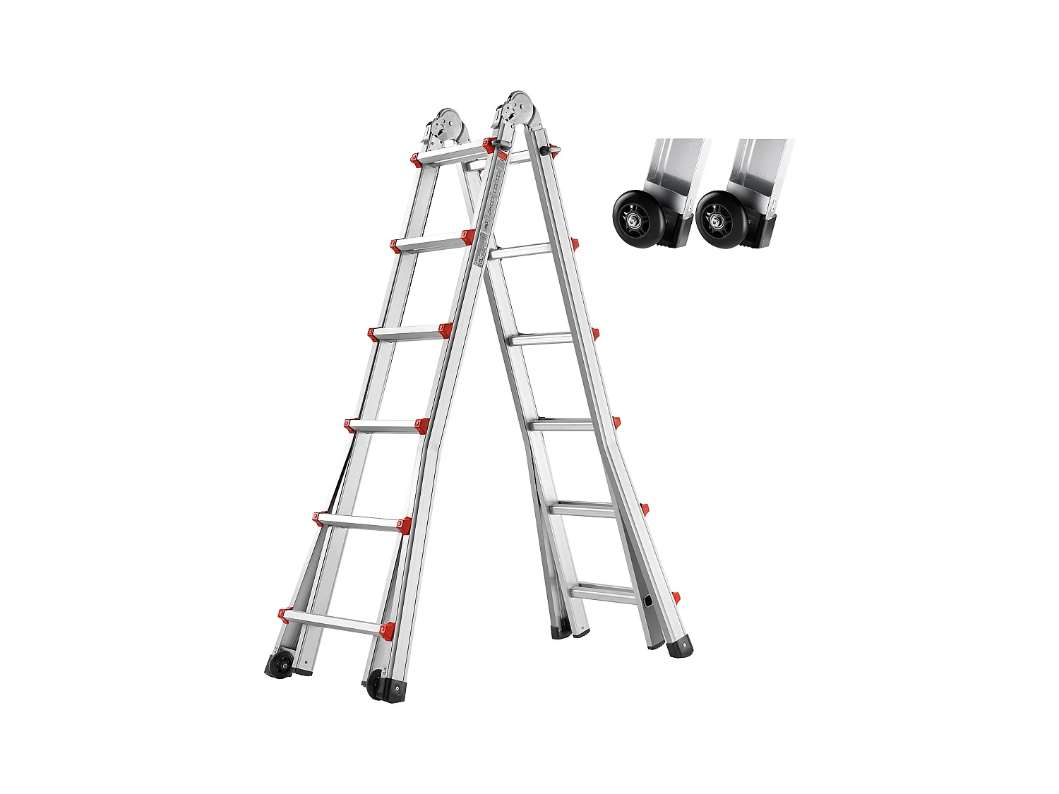 Échelle Télescopique SucceBuy, 6230 mm, à Cadre en A, Multifonction