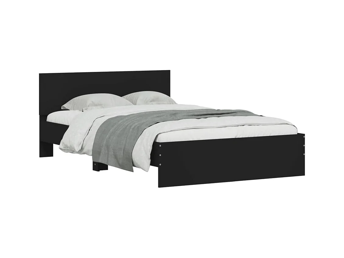 Lit simple | Lit adulte, enfant | Cadre de lit noir 120x200 cm