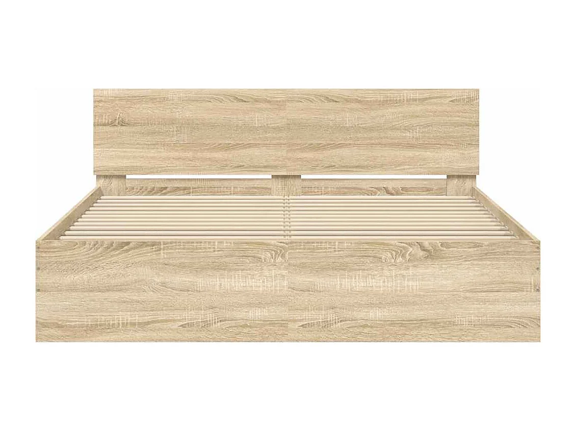 Lit double | Lit adulte | Cadre de lit chêne sonoma 150x200 cm