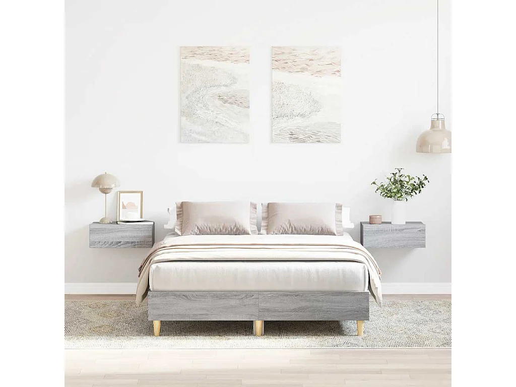 Lit simple | Lit adulte, enfant | Cadre de lit sonoma gris 120x200cm bois ingénierie